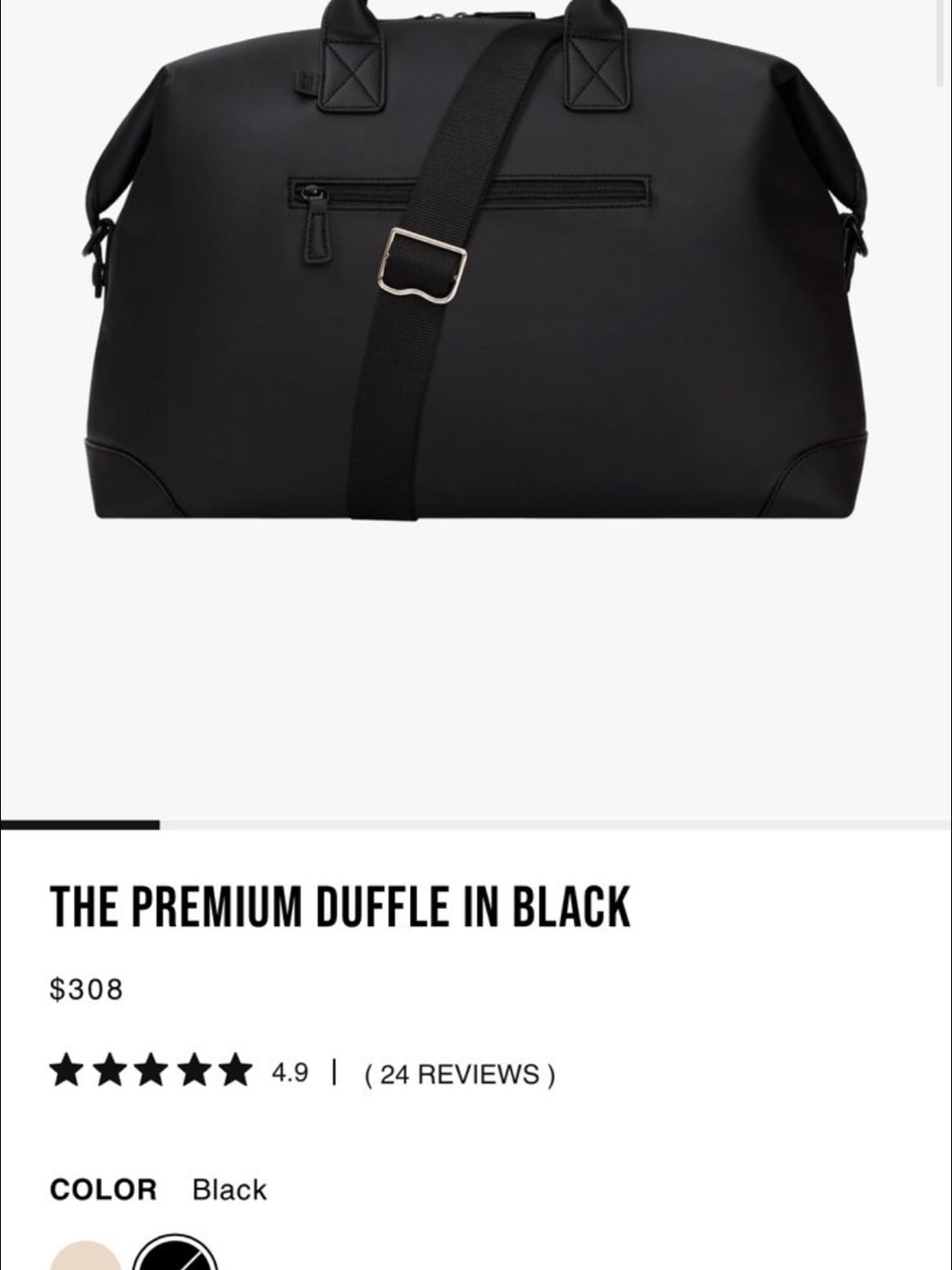 BEIS Premium Duffle in black